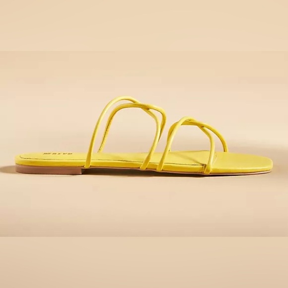 ANTHROPOLOGIE MAEVE 9 Chartreuse strappy sandals neon green size 8 like new - Picture 7 of 7